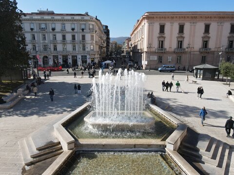 Fototapeta Piazza della Libertà, the center of Avellino, the capital of Irpinia and of the Province of Avellino 
