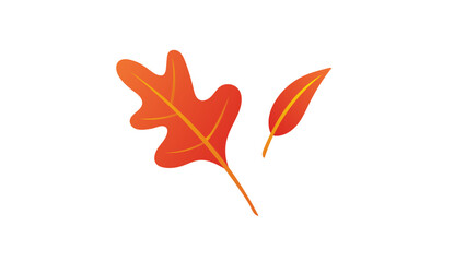 Autumn leaf ,for content online or web, banner, isolated on white background , Flat Modern design , Illustration Vector  EPS 10