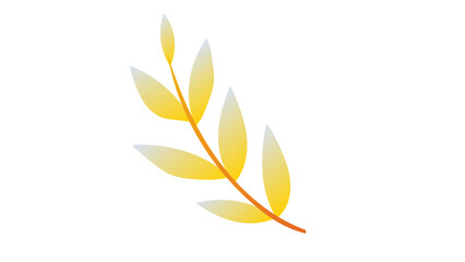 Naklejka na ściany i meble Autumn leaf ,for content online or web, banner, isolated on white background , Flat Modern design , Illustration Vector EPS 10