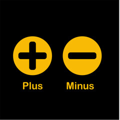 Obraz premium Plus minus icon vector logo design template