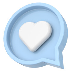 Like icon. Like button. 3D illustration.