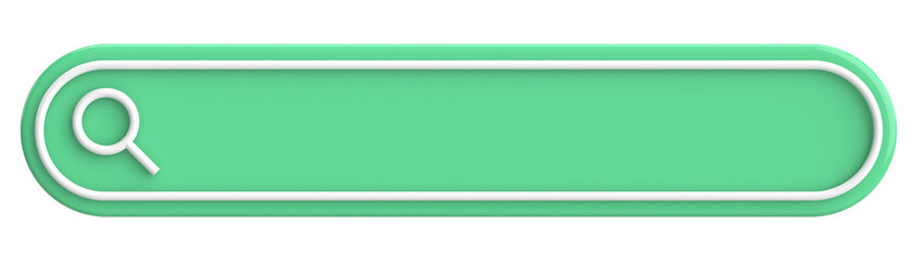 Search field. Search bar. 3D illustration.