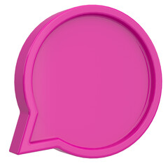 Speech bubble. Chat bubble. 3D illustration.