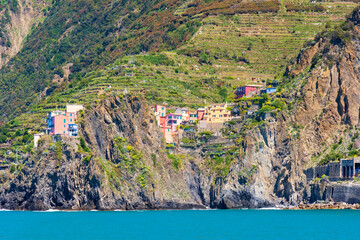 Village on the Cinque Terre Coastline, Italy, Italian Riviera