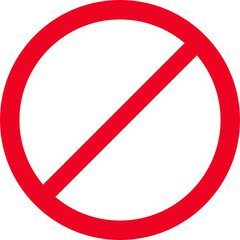 Red stop sign icon illustration. Don't do it 