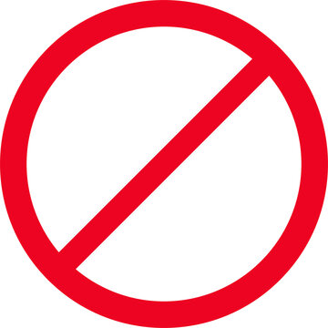 Red stop sign icon illustration. Don't do it 