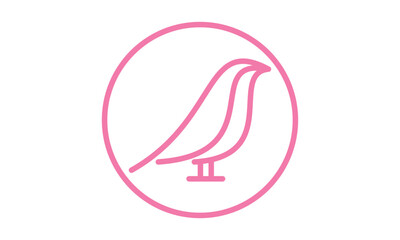 Abstract Bird Logo Line Art Silhouette
