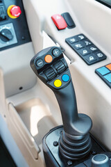 Joystick of steering of construction loader machine. © Barillo_Images