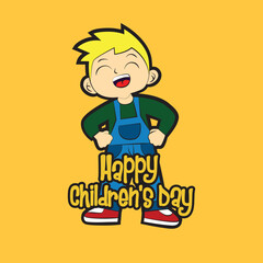 the rich kid illustration design for children's day event