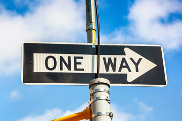 One way sign in New York
