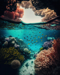 Unterwasserwelt, KI generiertes Bild