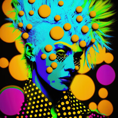 Abstraktes Portrait, KI generiertes Bild