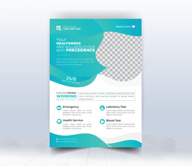 Corporate Flyer Template For Healthcare and Medical Service.
