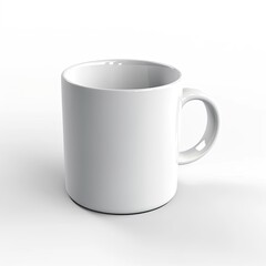 Obraz premium White cup on a white background. Created with Generative AI tools