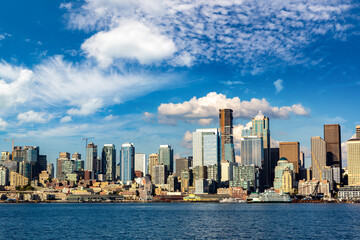 Obraz premium Seattle cityscape at Elliott Bay