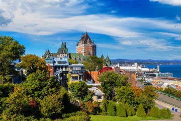 Fototapeta na wymiar Frontenac Castle in Quebec City