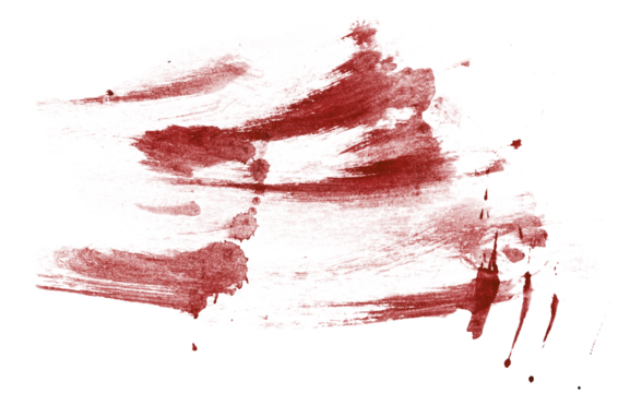 Blood stains cut out