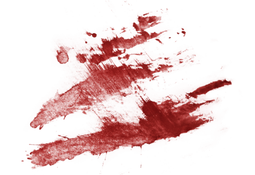Blood stains cut out