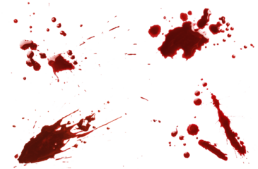 Blood drops cut out