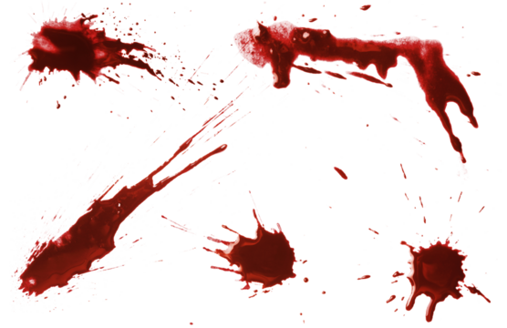 Blood drops cut out