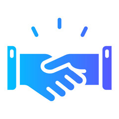 handshake gradient icon