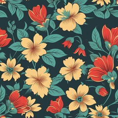 seamless retro flower motifs: transforming spaces with retro vibes