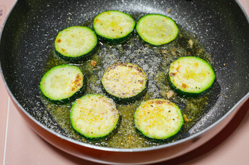 ズッキーニのパン粉焼き