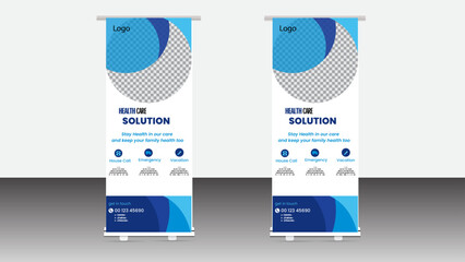 Medical services promotional email marketing newsletter template design. or health care UI template and hospital roll up banner design