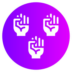 Obraz premium human rights gradient icon