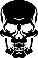 A human skull grim reaper cartoon skeleton head drawing