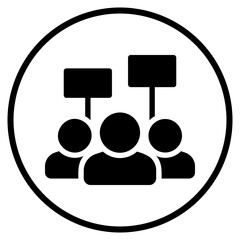 activist glyph icon