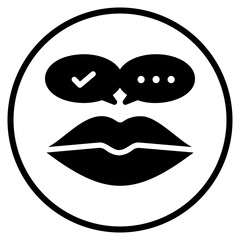 freedom of speech glyph icon