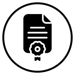 legal document glyph icon