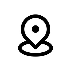 location icon, outline style, editable vector