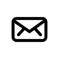 mail icon, outline style, editable vector
