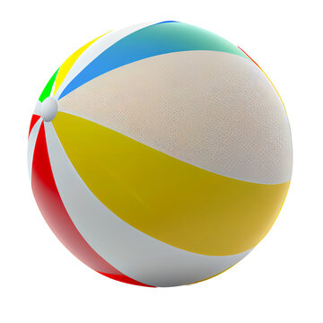 Isolated beach ball Ai generated image