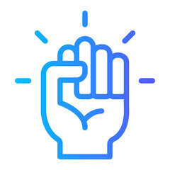 protest gradient icon