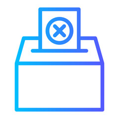 vote no gradient icon