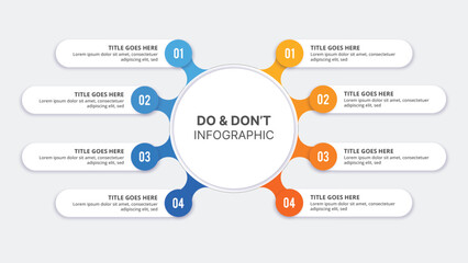 Dos and Don'ts, Comparison Chart Infographic Template Design