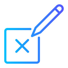 Obraz premium vote no gradient icon