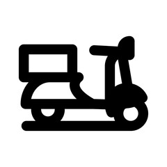 courier icon, outline style, editable vector