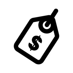 Price tag icon, outline style, editable vector