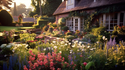 Retraite Bucolique : Cottage au Cœur d'un Jardin Fleuri"