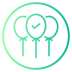 balloon gradient icon