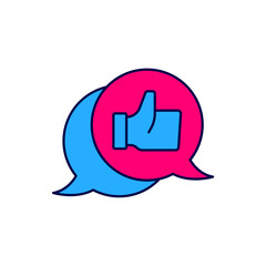 Obraz premium Filled outline Consumer or customer product rating icon isolated on white background. Vector