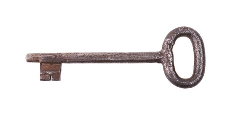 Old Key isolated on white background