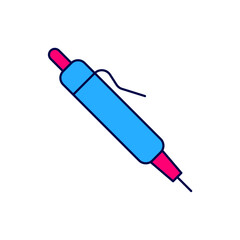 Filled outline Pen icon isolated on white background. Vector