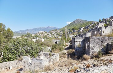 The ghost town of Kayakou outside of Fethiye, Turkey was once a thriving Greek village