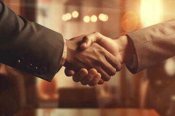 Business people shaking hands, finishing up a meeting