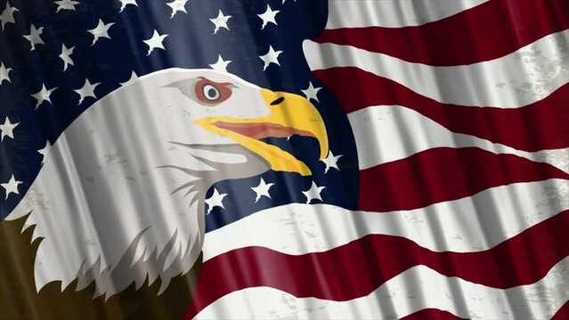 usa flag american eagle | realistic animation | 4k ProRes 422 HQ